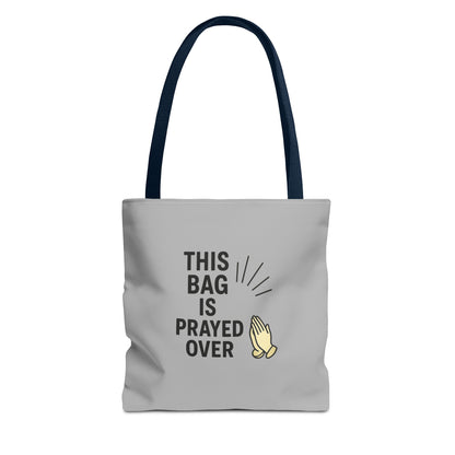 Prayed Over Tote Bag, Spiritual Gift, Christian Tote, Faith Bag, Church Accessory, Inspirational Shopper