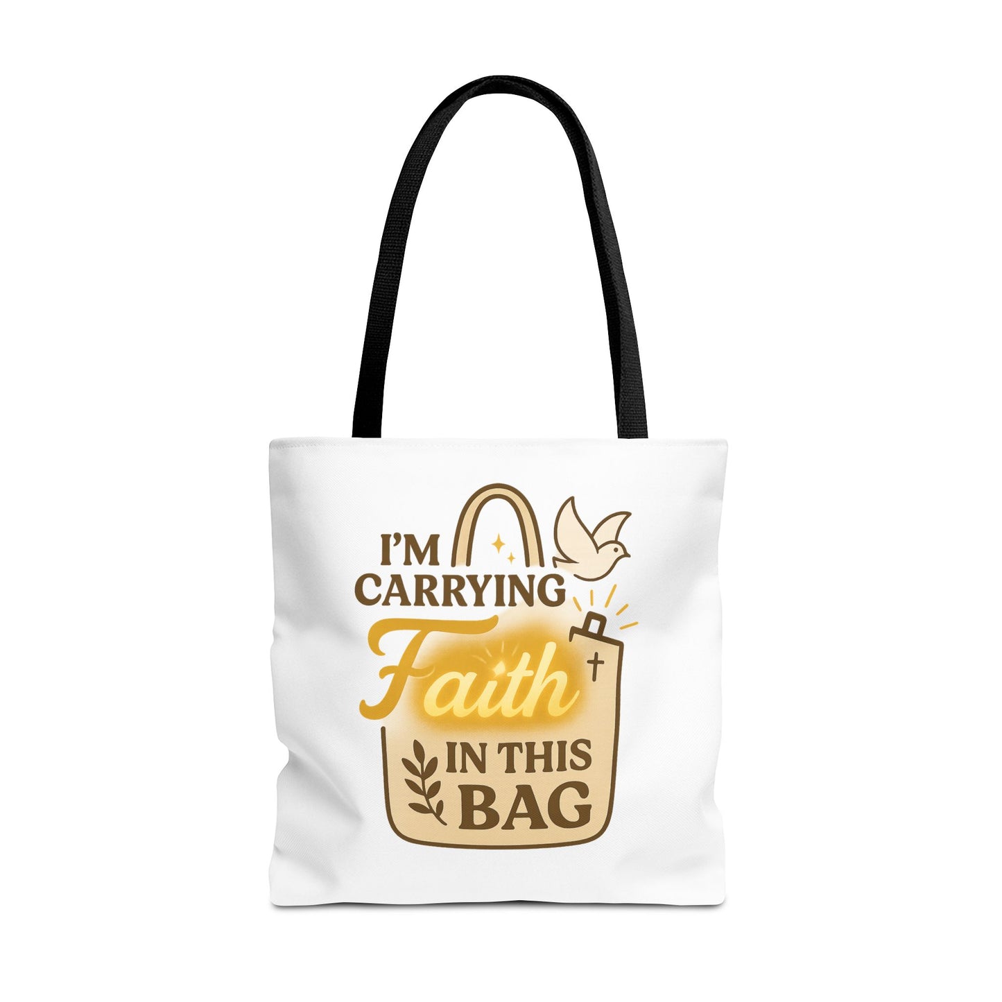 Faith Tote Bag - Inspirational Eco-Friendly Shopping Bag, Spiritual Gift, Slogan Bag, Motivational Purse