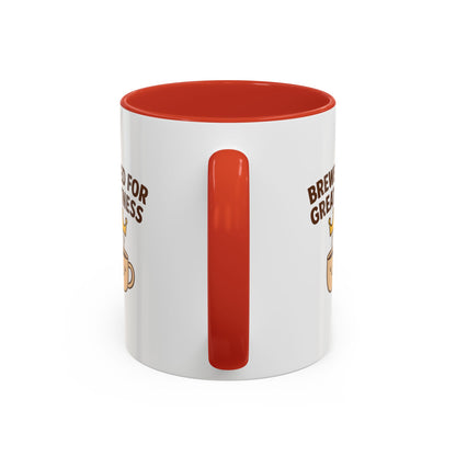 Brewed for Greatness Coffee Mug - Motivational Ceramic Cup, Office Gift, Home Decor, Birthday Present, Tea Lovers