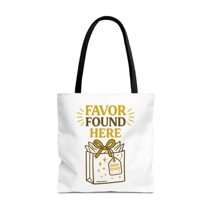 Favor Found Here Tote Bag - Perfect Gift for Celebrations, Party Favors, Birthday, Bridal Shower, Eco-Friendly