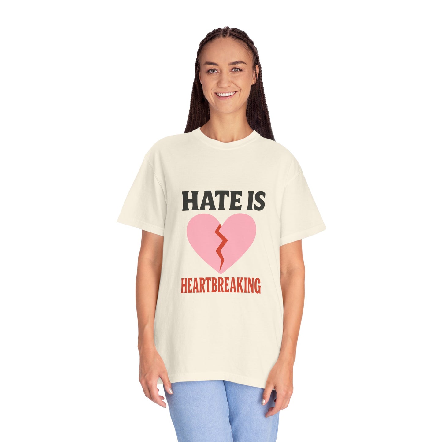 Heartbreaking Message Awareness Garment-Dyed T-Shirt