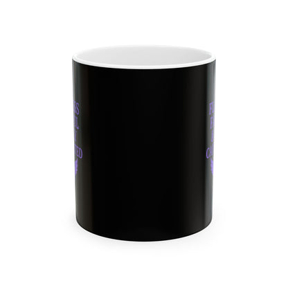 Flawless Faithful & Fully Caffeinated Mystical Black Ceramic Mug, Perfect for Coffee Lovers, Halloween, Witchcraft Gifts, Gift for Her, Customizable Drinkware