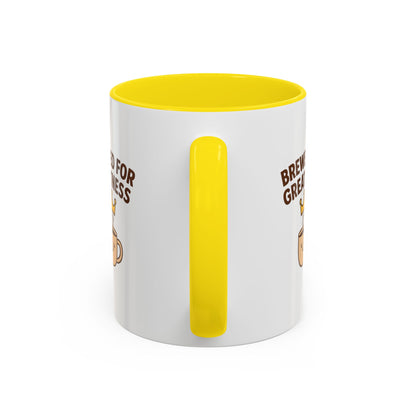 Brewed for Greatness Coffee Mug - Motivational Ceramic Cup, Office Gift, Home Decor, Birthday Present, Tea Lovers