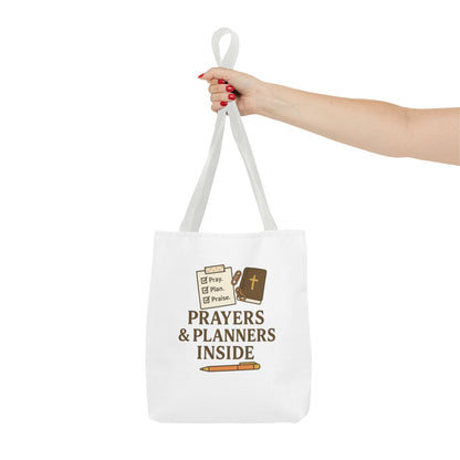 Inspirational Tote Bag for Planners, Blessed Gift for Organizers, Christian Prayer Tote, Everyday Carryall, Prayer & Planner Pouch