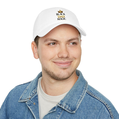 Black Dad Magic Low Profile Baseball Cap – Embroidered Crown Dad Hat