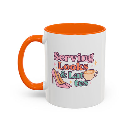 Serving Look and Latte Accent Coffee Mug (11, 15oz)