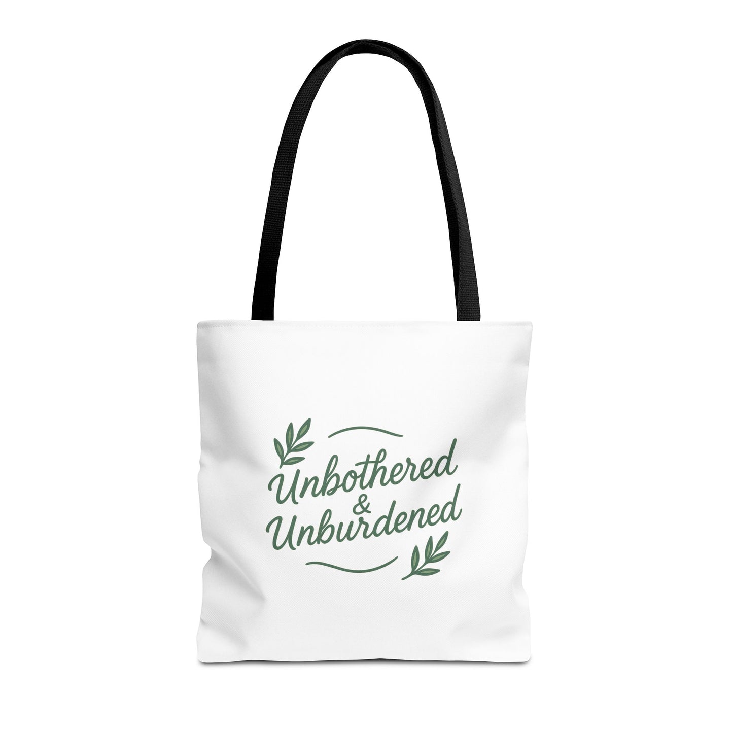 Unbothered & Unburdened Tote Bag, Everyday Tote, Eco-Friendly Bag, Gift for Her, Stylish Shopping Bag, Motivational Tote