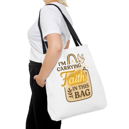 Faith Tote Bag - Inspirational Eco-Friendly Shopping Bag, Spiritual Gift, Slogan Bag, Motivational Purse