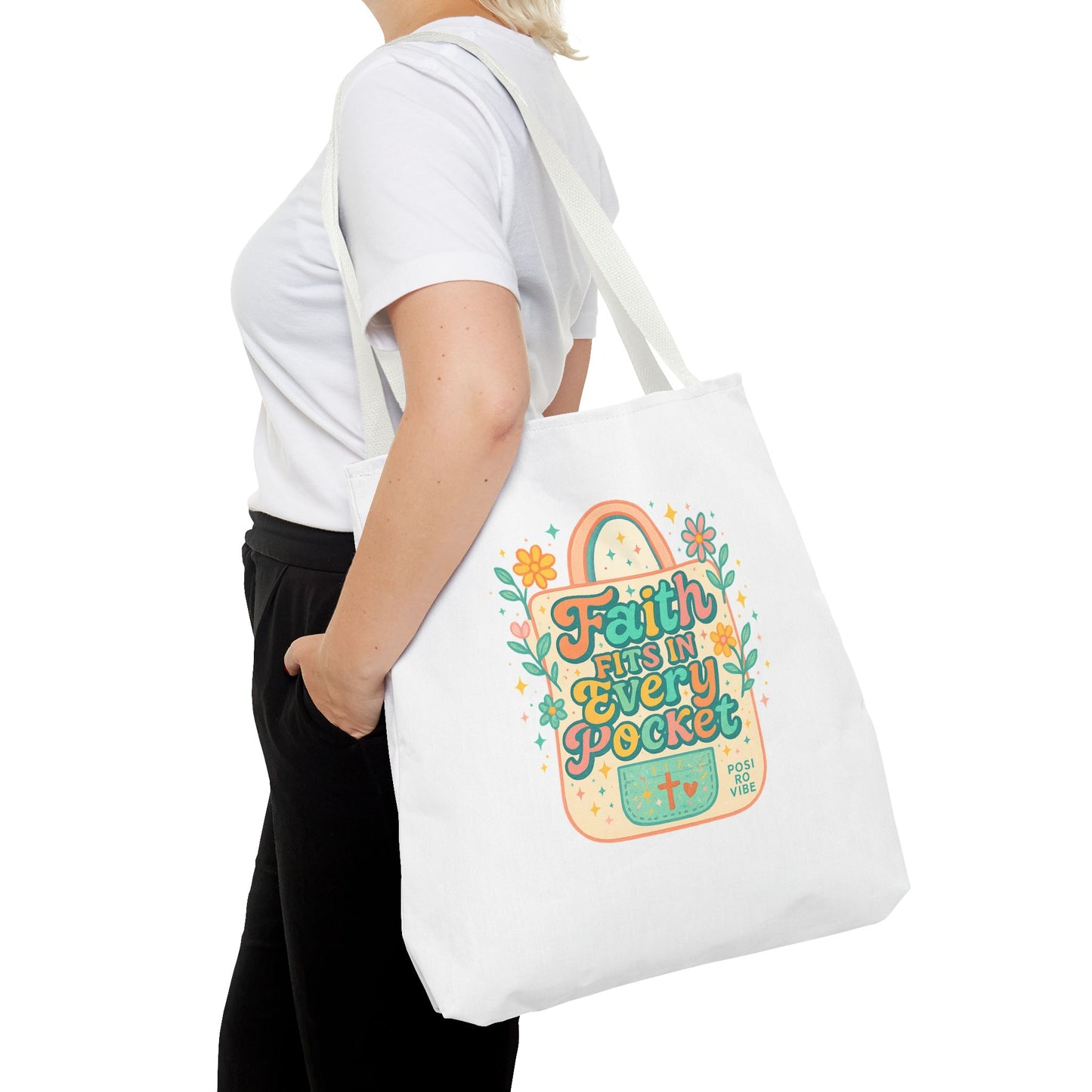Faith-Inspired Tote Bag for Everyday Use, Shopping, Gifts, Beach, Eco-Friendly, Floral Design