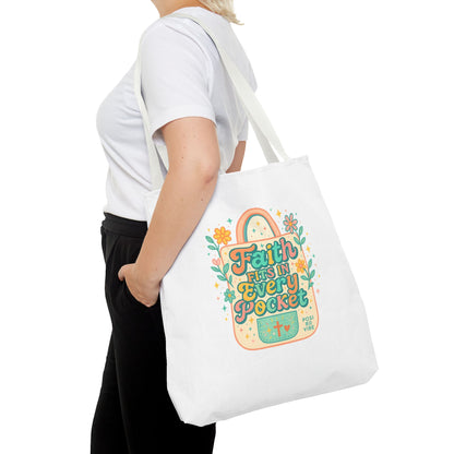Faith-Inspired Tote Bag for Everyday Use, Shopping, Gifts, Beach, Eco-Friendly, Floral Design