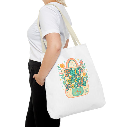 Faith-Inspired Tote Bag for Everyday Use, Shopping, Gifts, Beach, Eco-Friendly, Floral Design