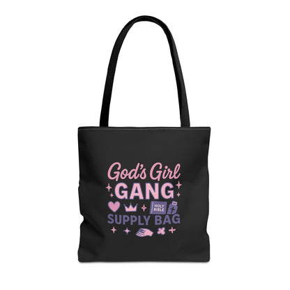 God's Girl Gang Tote Bag | Stylish Supply Bag, Gift for Friends, Everyday Use, Eco-Friendly Shopping, Fun & Functional