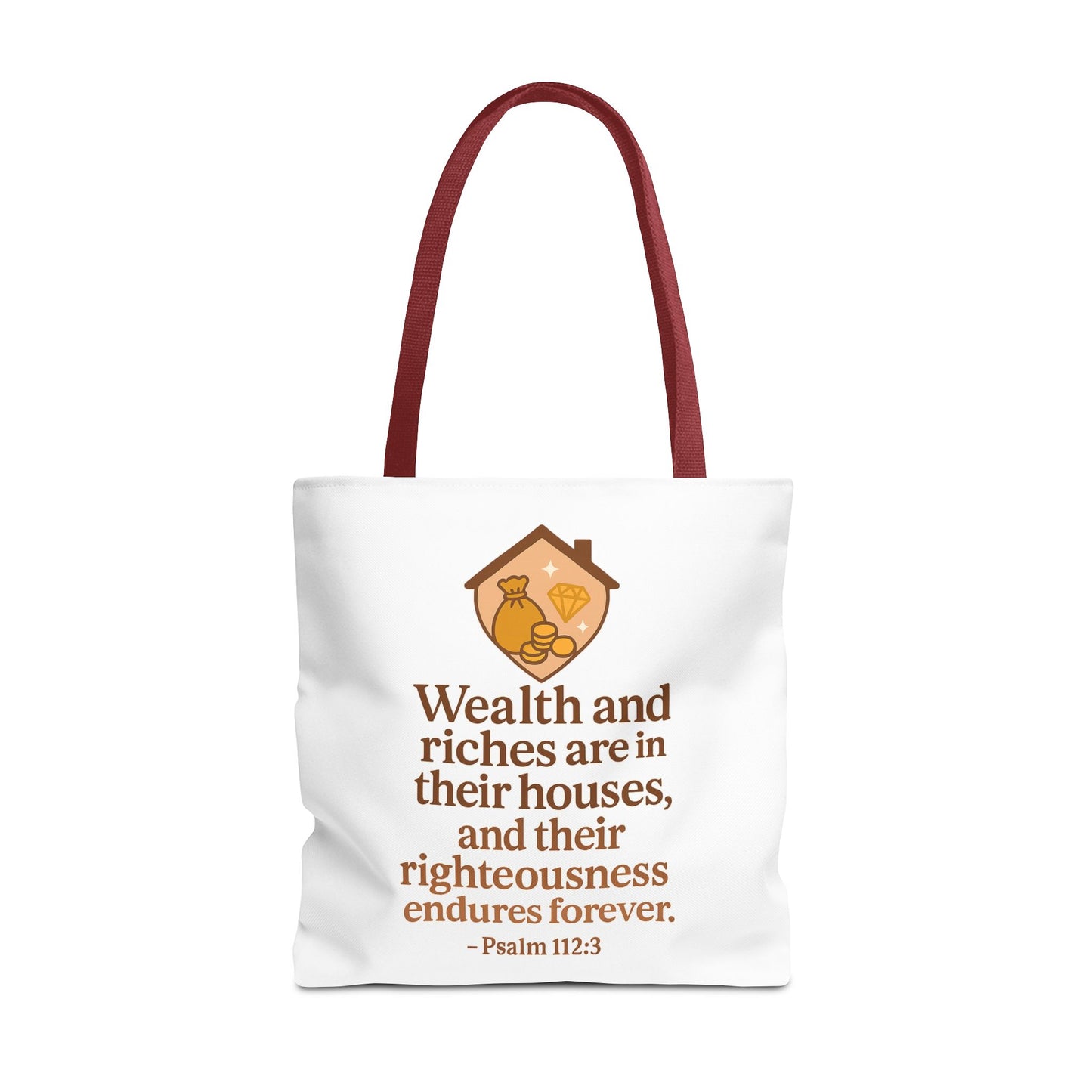 Inspirational Tote Bag with Psalm 112:3 Quote, Motivational Gift, Reusable Shopping Bag, Bible Verse Tote, Religious Accessory, [...]