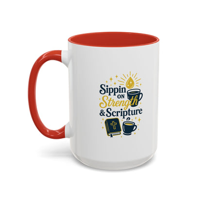 Inspirational Coffee Mug - Sippin' on Strength & Scripture - Perfect Gift for Coffee Lovers, Spiritual Growth, Daily Inspiration, [...]
