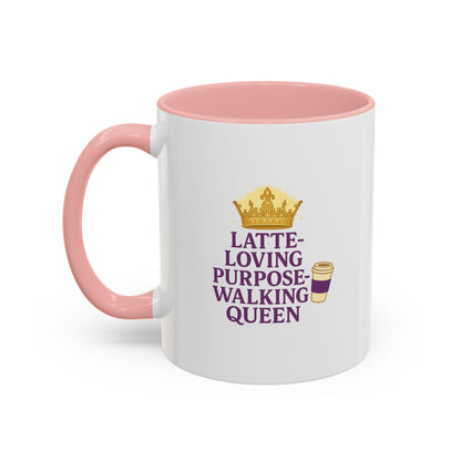 Latte-Loving Queen Coffee Mug - Perfect for Coffee Lovers, Birthday Gift, Personalized Kitchen Decor, Mother's Day Gift, Fun Office Mug