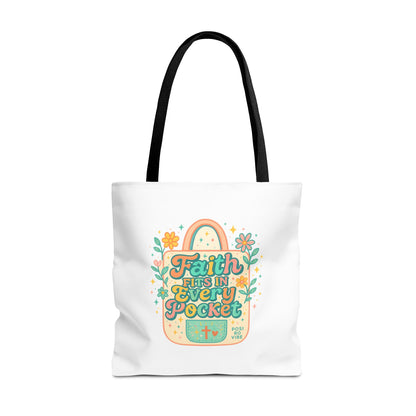 Faith-Inspired Tote Bag for Everyday Use, Shopping, Gifts, Beach, Eco-Friendly, Floral Design