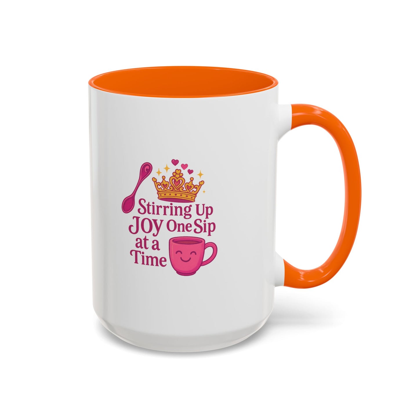 Joyful Crown Accent Coffee Mug | Perfect for Birthdays, Gifts, Home Decor, Coffee Lovers, Daily Motivation