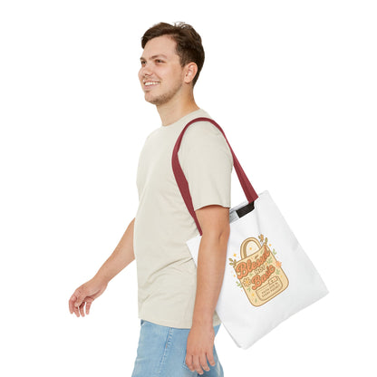 Blessed Not Basic Tote Bag, Trendy Eco-Friendly Canvas