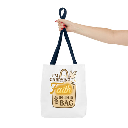 Faith Tote Bag - Inspirational Eco-Friendly Shopping Bag, Spiritual Gift, Slogan Bag, Motivational Purse
