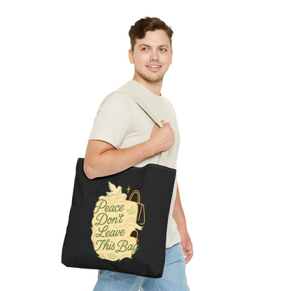 Peaceful Spirit Tote Bag, Eco-Friendly Canvas Bag, Stylish Shopping Bag, Inspirational Gift, Everyday Tote, Faith-Based Accessory