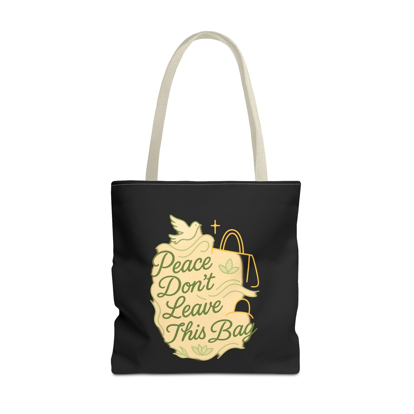 Peaceful Spirit Tote Bag, Eco-Friendly Canvas Bag, Stylish Shopping Bag, Inspirational Gift, Everyday Tote, Faith-Based Accessory