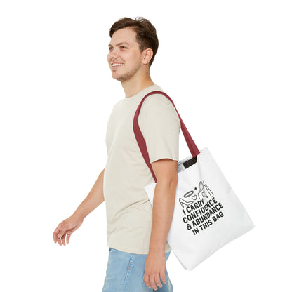Confidence & Abundance Tote Bag, Motivational Shopper Bag, Gift for Her, Inspirational Tote for Everyday Use, Eco-Friendly Carryall