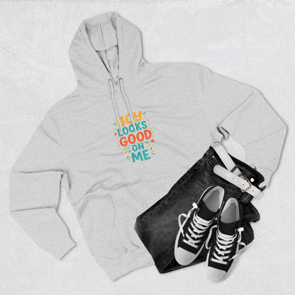 Joyful Three-Panel Fleece Hoodie - Perfect for Everyday Wear, Gift for Friends, Casual Style, Cozy Layering, Motivational Apparel