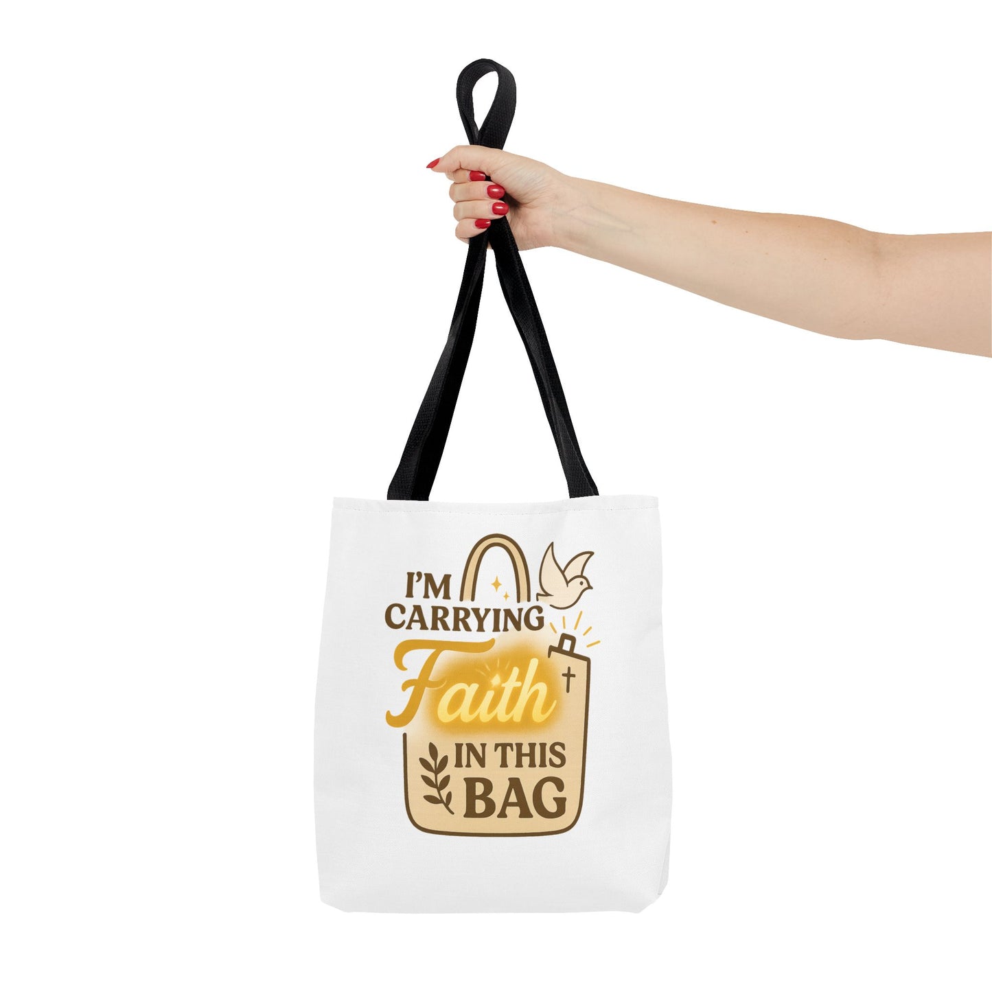 Faith Tote Bag - Inspirational Eco-Friendly Shopping Bag, Spiritual Gift, Slogan Bag, Motivational Purse