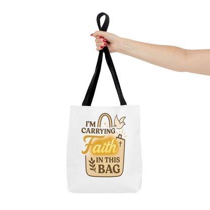 Faith Tote Bag - Inspirational Eco-Friendly Shopping Bag, Spiritual Gift, Slogan Bag, Motivational Purse