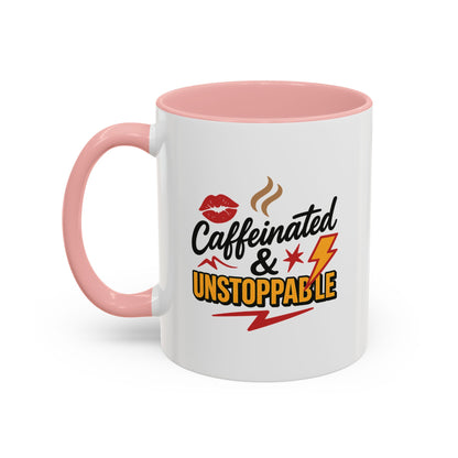 Caffeinated & Unstoppable Coffee Mug - Fun Gift for Coffee Lovers, Cute Office Decor, Motivational Drinkware, Perfect for Birthdays, [...]
