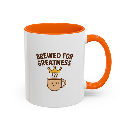 Brewed for Greatness Coffee Mug | Fun Drinking Mug, Gift for Coffee Lovers, Motivational Mug, Accent Mug for Home or Office