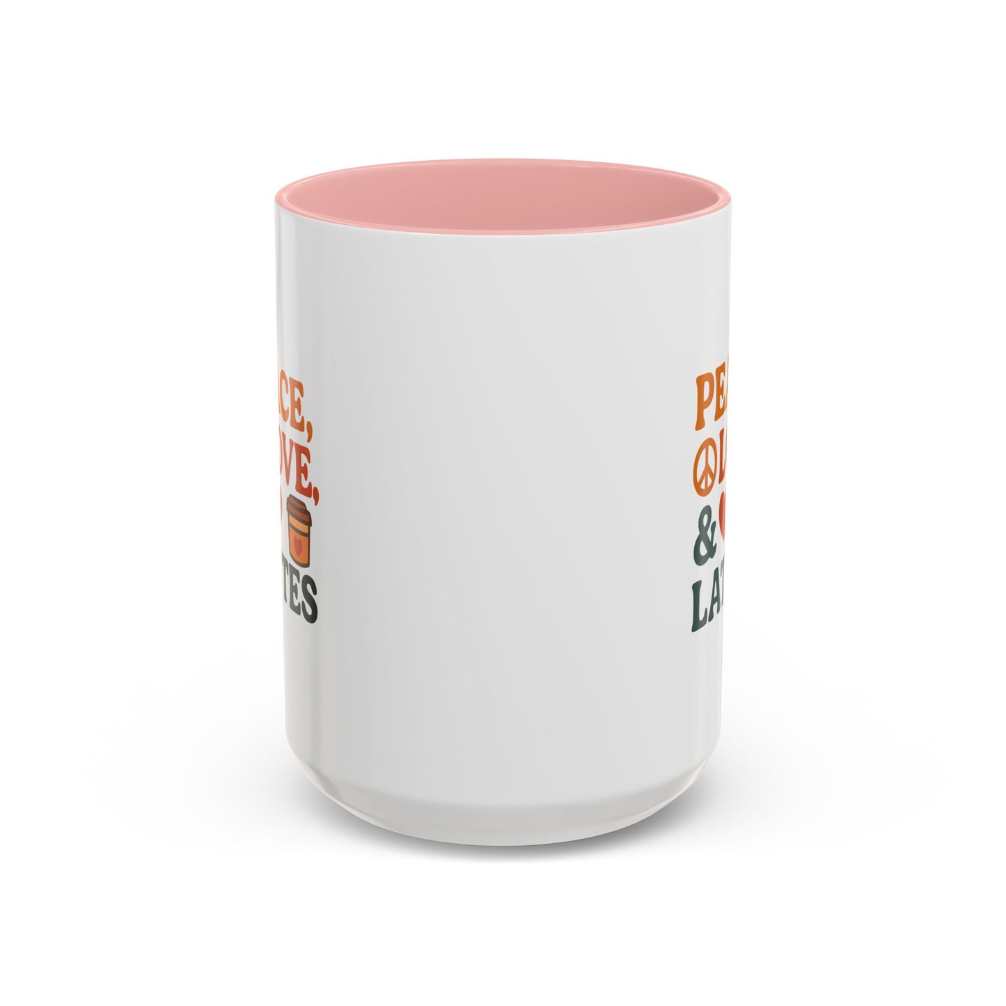 Peace, Love & Lattes Coffee Mug | Accent Mug for Coffee Lovers | Gift for Baristas, Friends, Home Decor, Kitchen Essentials
