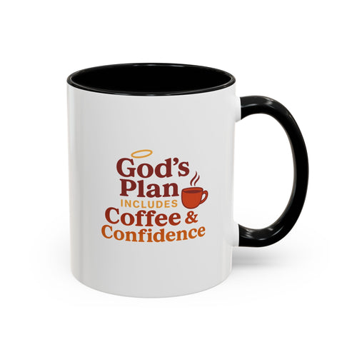 God's Plan Coffee Mug - Inspirational Gift for Coffee Lovers, Unique Christian Mug, Motivational Kitchen Decor, Coffee & Confidence