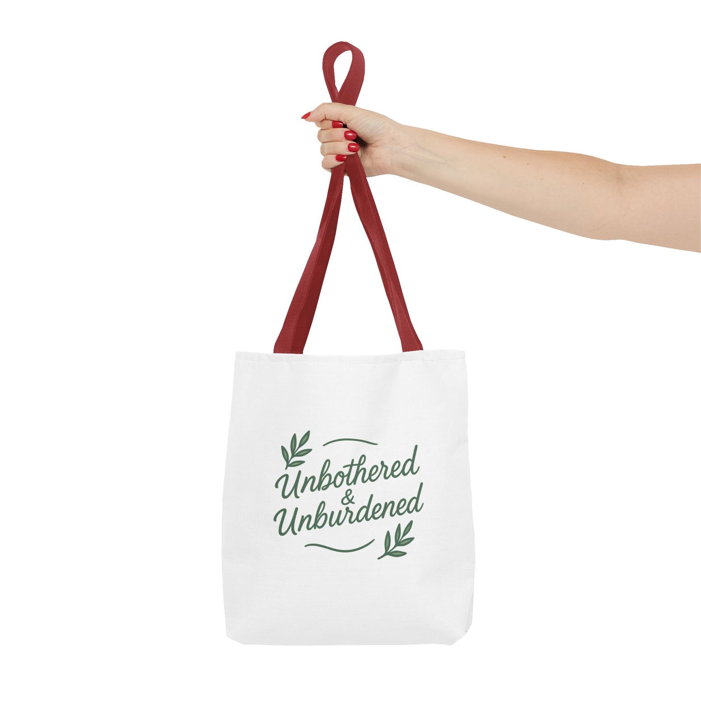 Unbothered & Unburdened Tote Bag, Everyday Tote, Eco-Friendly Bag, Gift for Her, Stylish Shopping Bag, Motivational Tote