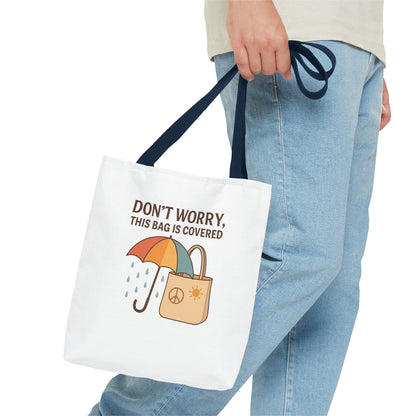 Waterproof Tote Bag - Don't Worry, This Bag Is Covered | Eco-Friendly, Beach, Gym, Shopping, Travel