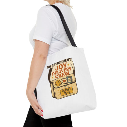 Joy Delivery Crew Tote Bag - Heaven Sent, Birthday Gift, Grocery Bag, Eco-Friendly Tote, Unique Gift Idea