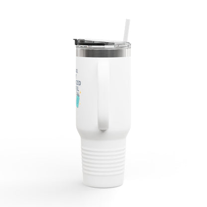 Mindful and Motivated Insulated Travel Mug, 40oz - Perfect for Hydration, Self-Care, Gift for Wellness Lovers, Hot or Cold Beverages