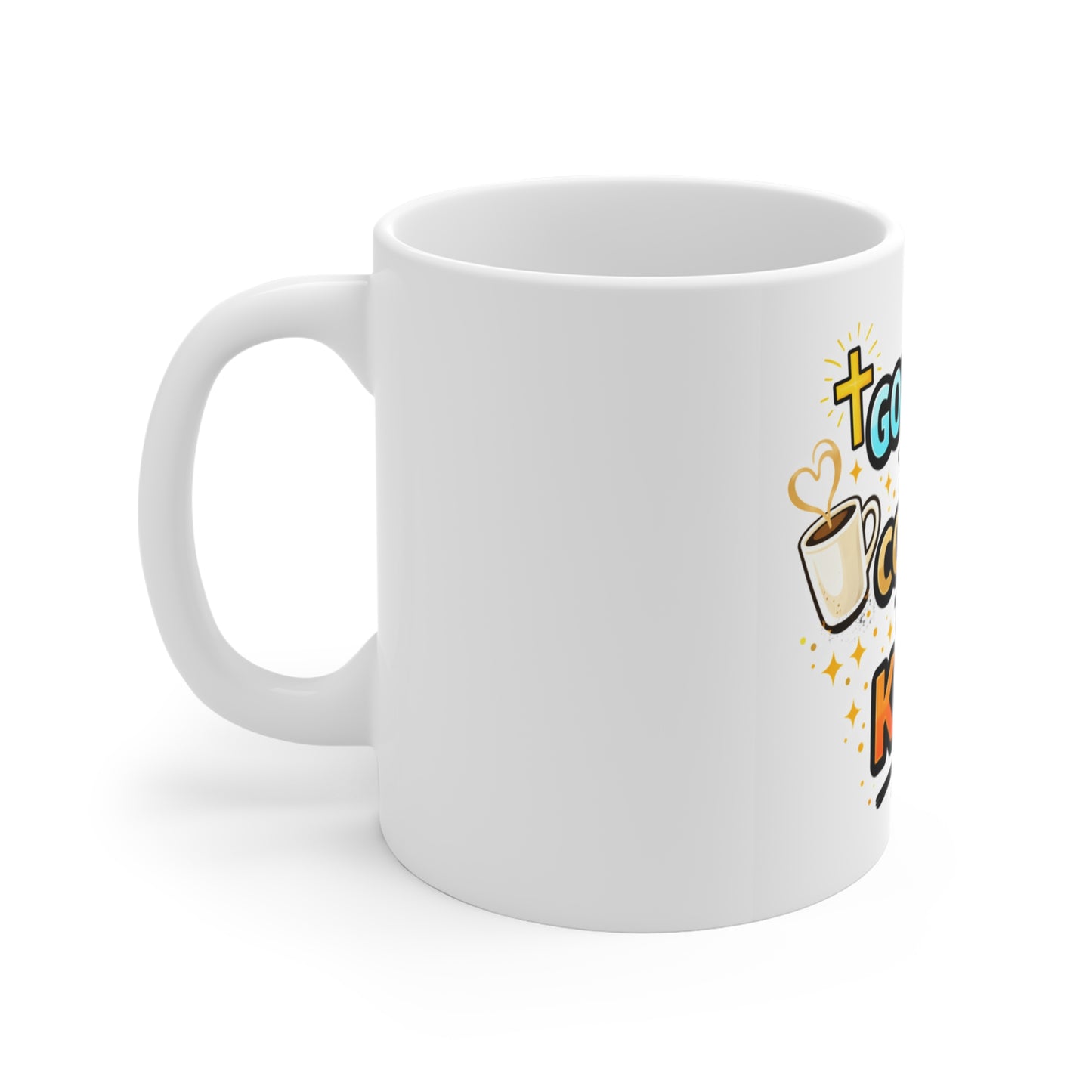 God First Then Coffee Then Kids Mug – Funny Christian Mom Gift | Mother’s Day Coffee Cup