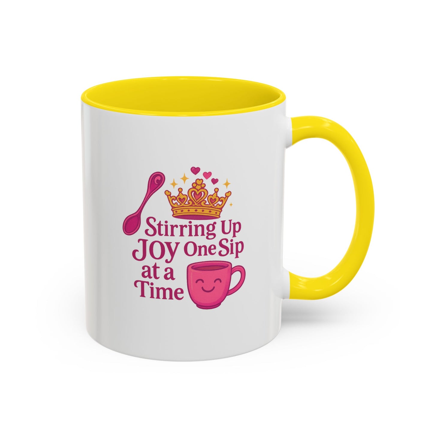 Joyful Accent Coffee Mug - 11/15oz, Colorful Sip Design, Perfect Gift for Coffee Lovers, Birthdays, Holidays, Housewarming