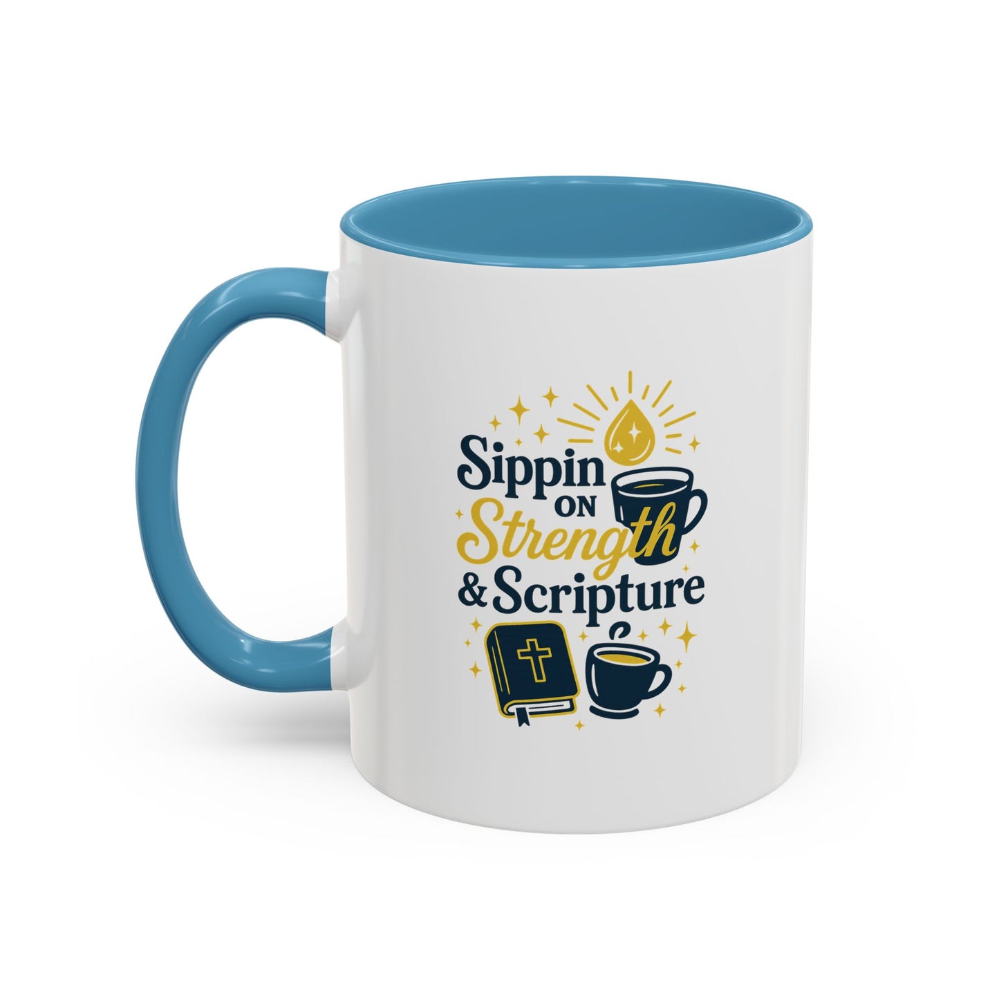 Inspirational Coffee Mug - Sippin' on Strength & Scripture - Perfect Gift for Coffee Lovers, Spiritual Growth, Daily Inspiration, [...]