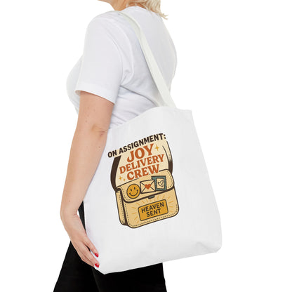 Joy Delivery Crew Tote Bag - Heaven Sent, Birthday Gift, Grocery Bag, Eco-Friendly Tote, Unique Gift Idea