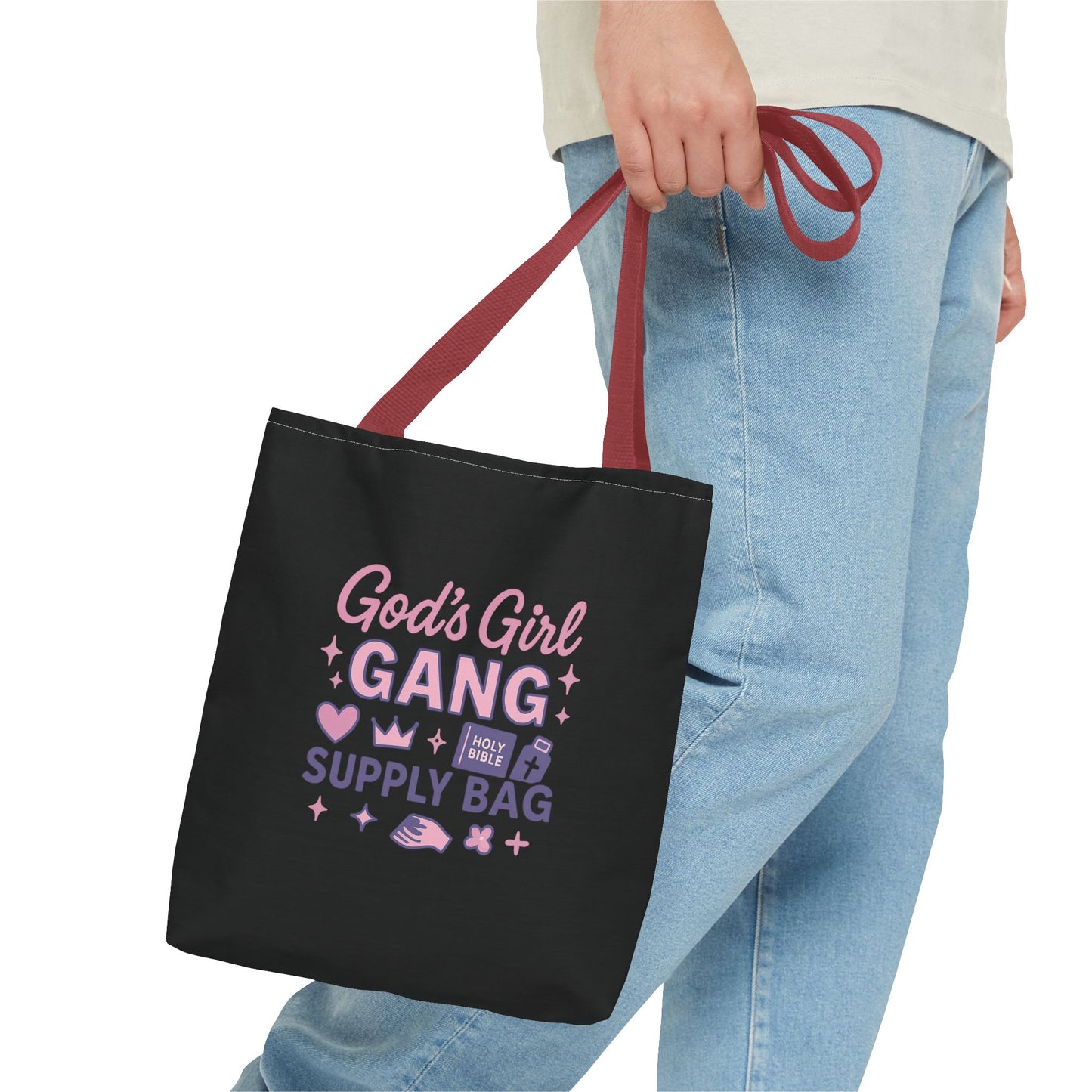 God's Girl Gang Tote Bag | Stylish Supply Bag, Gift for Friends, Everyday Use, Eco-Friendly Shopping, Fun & Functional