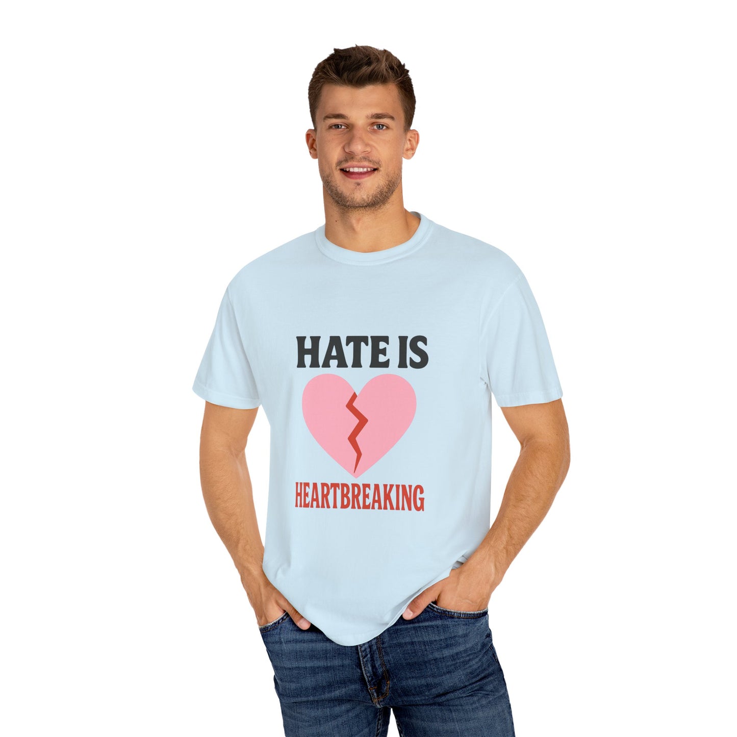 Heartbreaking Message Awareness Garment-Dyed T-Shirt