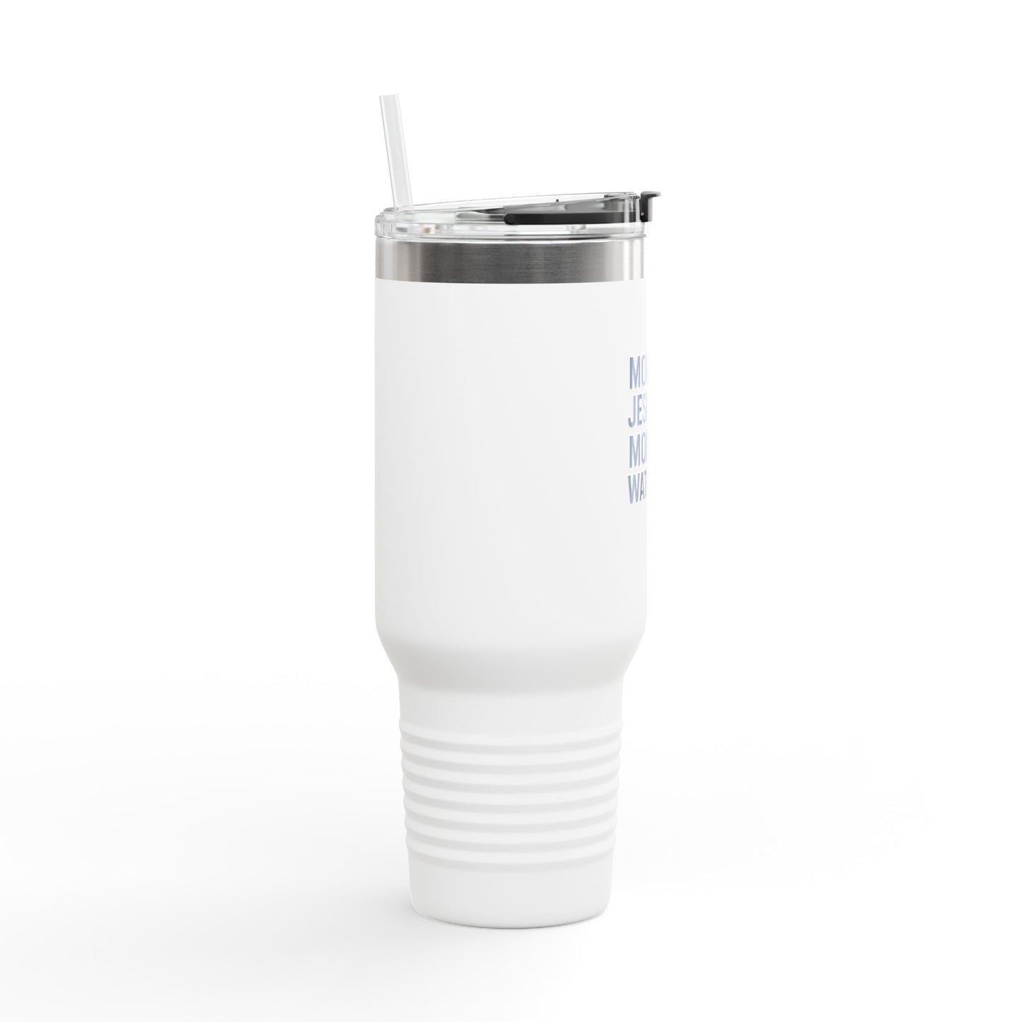 More Jesus, More Water Inspirational Insulated Travel Mug - 40oz, Motivational Water Bottle, Faith-Based Tumbler, Perfect for Coffee & Tea Lovers, Great Gift Idea
