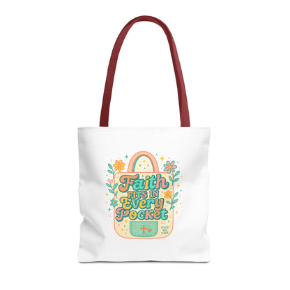 Faith-Inspired Tote Bag for Everyday Use, Shopping, Gifts, Beach, Eco-Friendly, Floral Design