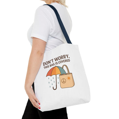 Waterproof Tote Bag - Don't Worry, This Bag Is Covered | Eco-Friendly, Beach, Gym, Shopping, Travel
