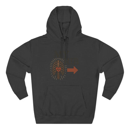 Heartfelt Rib Graphic Hoodie for Couples, Valentine's Day Gift, Matching Sweatshirt, Cozy Fleece, Romantic Style
