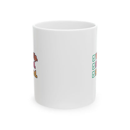 Woke Up - Slayed - Sipped - Motivational Ceramic Mug - Perfect Gift for Coffee Lovers, Office Decor, Inspirational Feels, Daily Affirmations, Self-Care