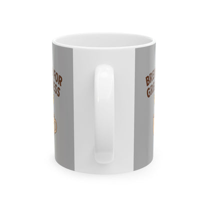 Brewed for greatness - Ceramic Coffee Mug, Perfect Gift for Coffee Lovers, Unique Kitchen Decor, Funny Mug for Birthdays, Home Office Drinking, Great Gift Idea