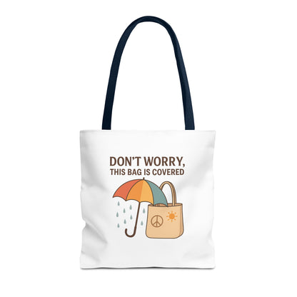 Waterproof Tote Bag - Don't Worry, This Bag Is Covered | Eco-Friendly, Beach, Gym, Shopping, Travel